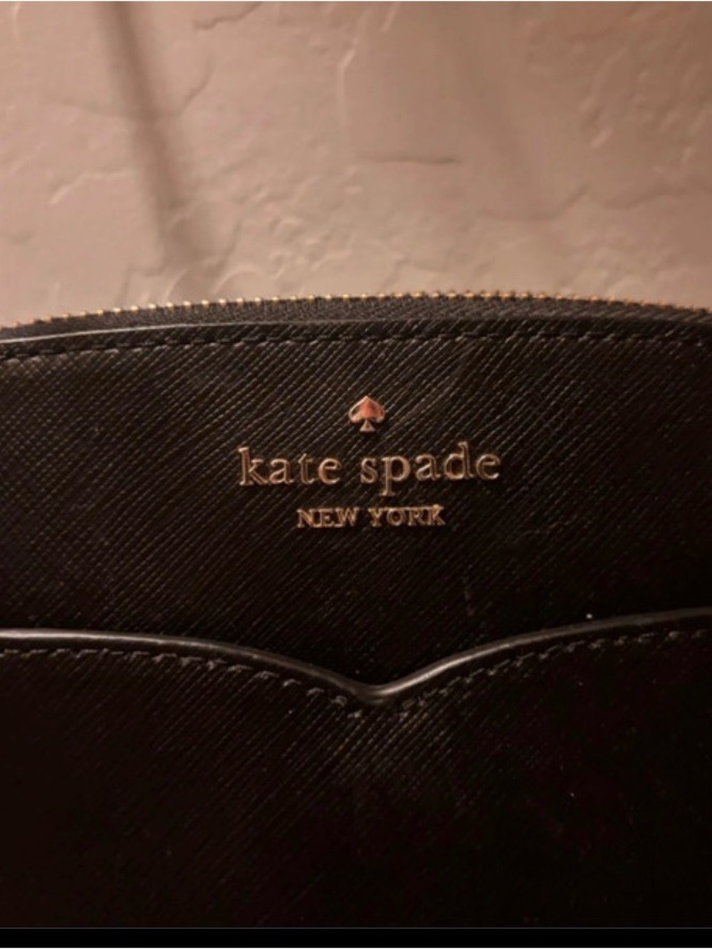 kate spade black dome-shaped satchel with gold logo - Picture 3 of 3